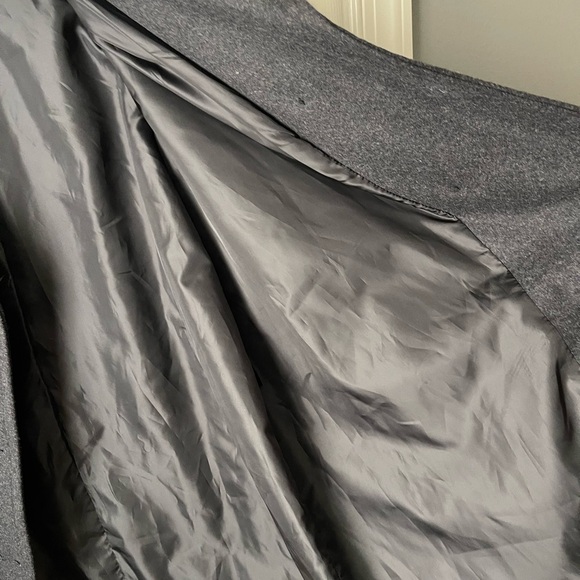 Anne Klein Charcoal Double-Breasted Pea Coat - Picture 3 of 4